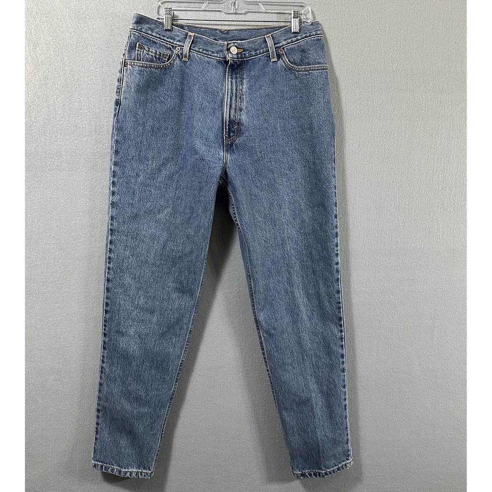 Vtg Levis 512 Slim Fit Tapered Leg Jeans Women's 16 (34x30.5) Blue USA Made Mom
